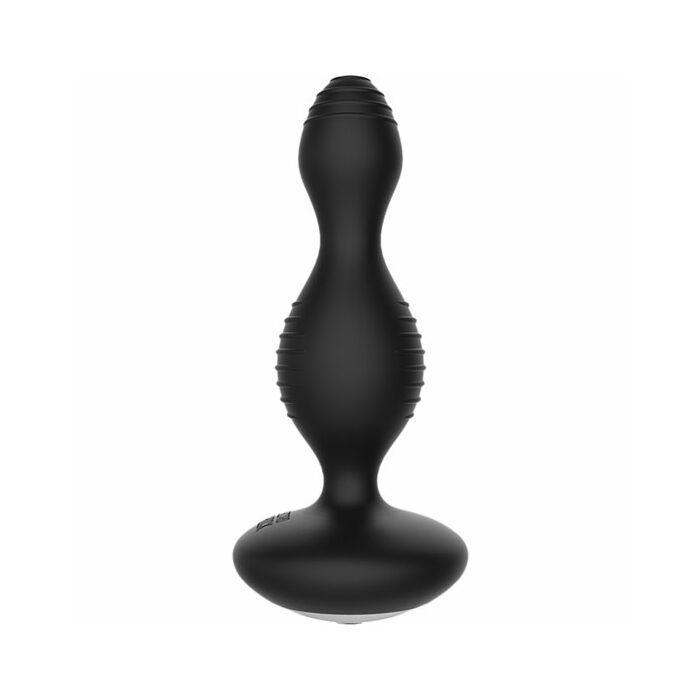 Vibrierender Buttplug mit E-Stimulation - schwarz