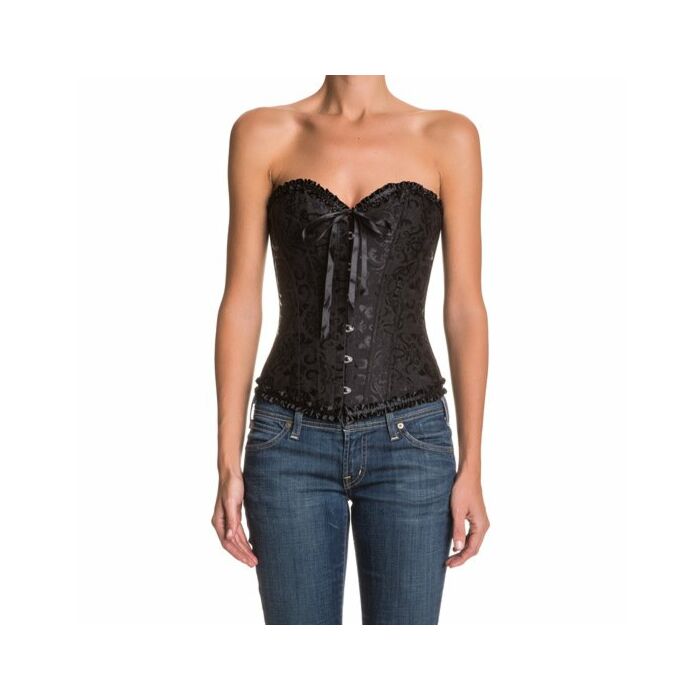 Blumenmuster Korsett Noir