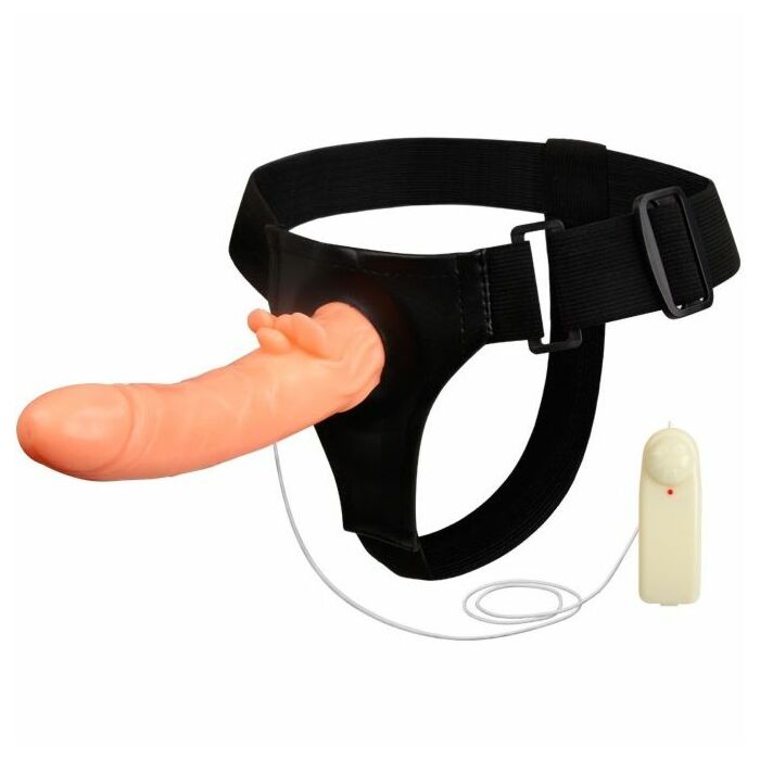Leidenschaftliche Frau tanzen Gurtzeug Vibrator 18cm
