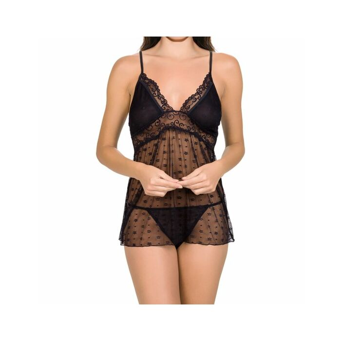 Schwarzes Wilma Babydoll