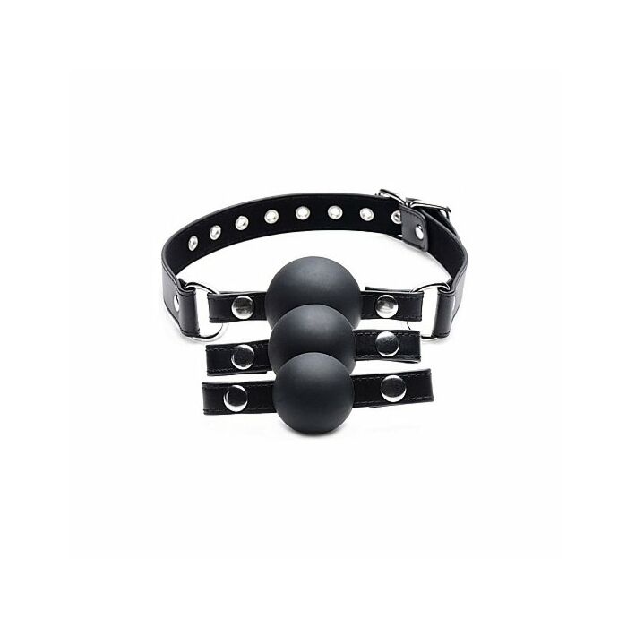 Austauschbarer Silikonkugelknebel schwarz