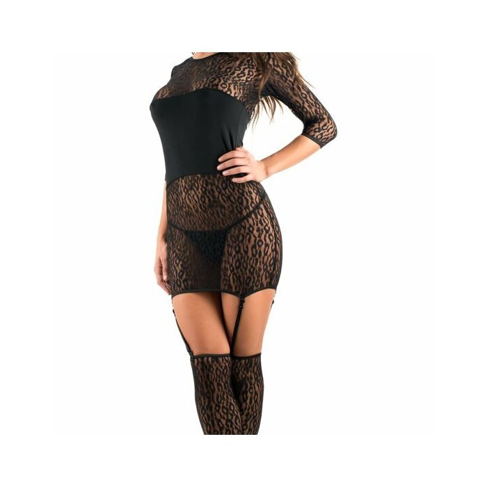 Schwarzes Dhaka Minikleid