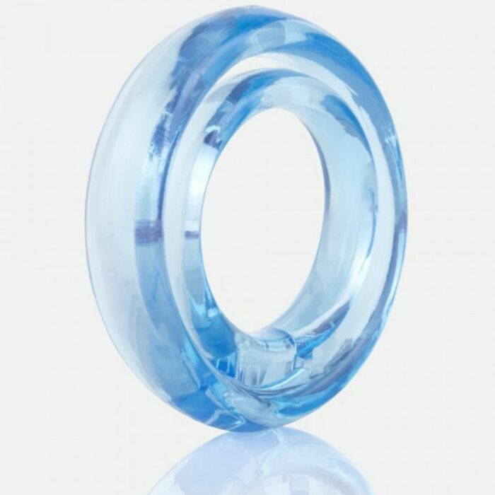 Schreien o Ring o2 Doppelring Penis und Hoden blau