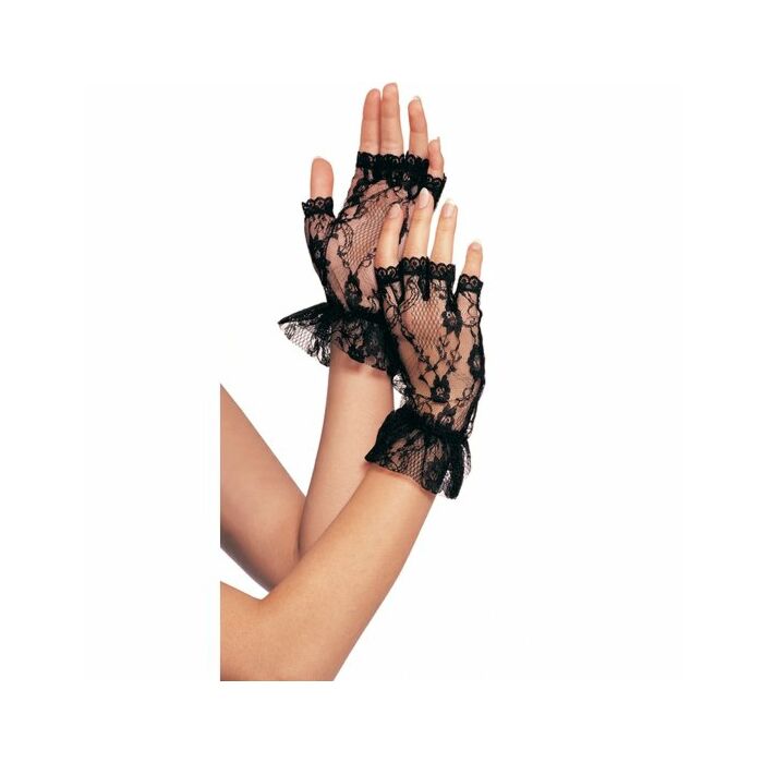 Schwarze Spitzenhandschuhe
