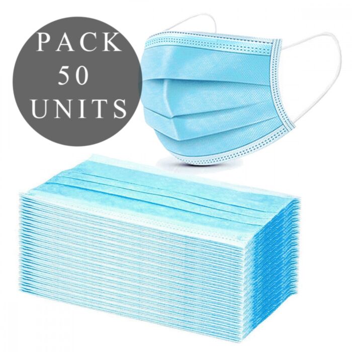 Hygienemasken 3 Schichten Covid -19- 50 Einheiten