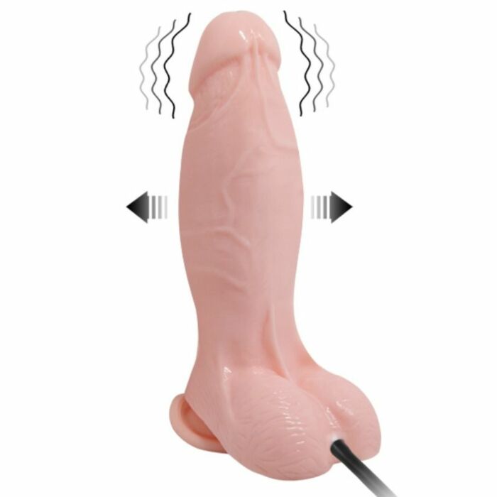 Aufblasbarer und vibrierender realistischer Dildo 18,8 cm