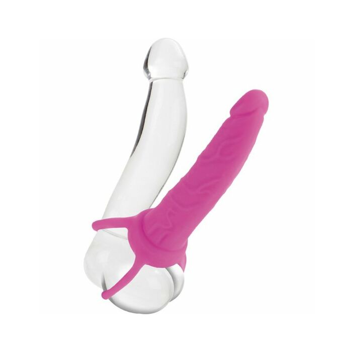 Dual-Penetrator Geschirr rosa Dildo