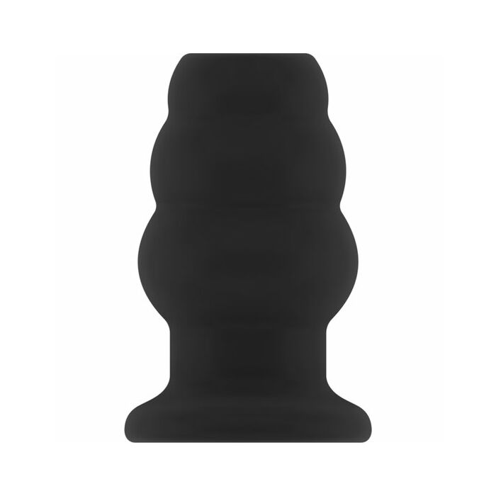 Nr.50 - mittlerer hohler Tunnelstoßstopfen - 4 Zoll - schwarz