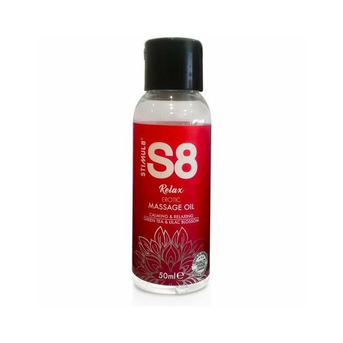 S8 Massageöl grüner Tee & lila Blüte 50ml