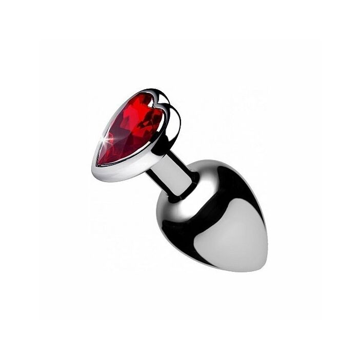Red Heart Gem Anal Plug groß - rot