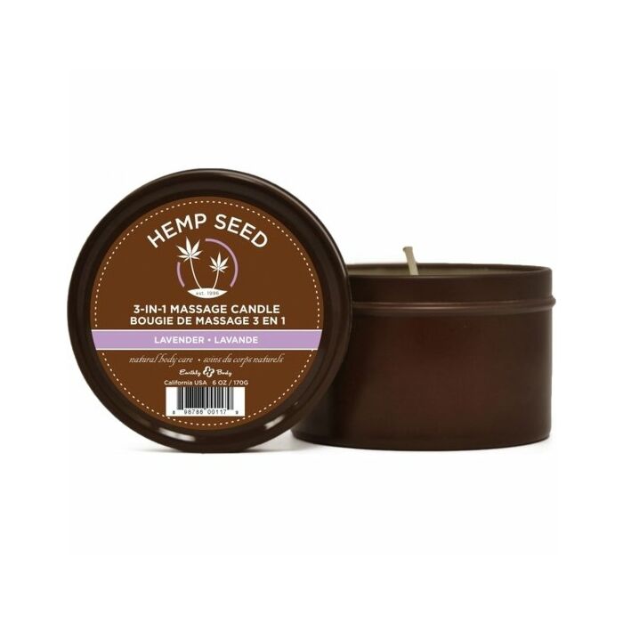 Erdkörper Lavendel Massage Kerze
