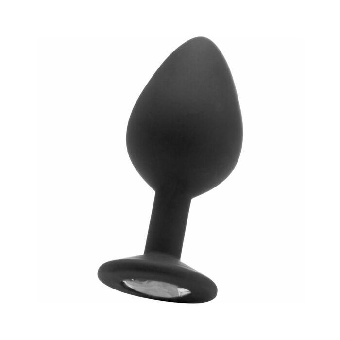 Großer Diamant-Buttplug - schwarz