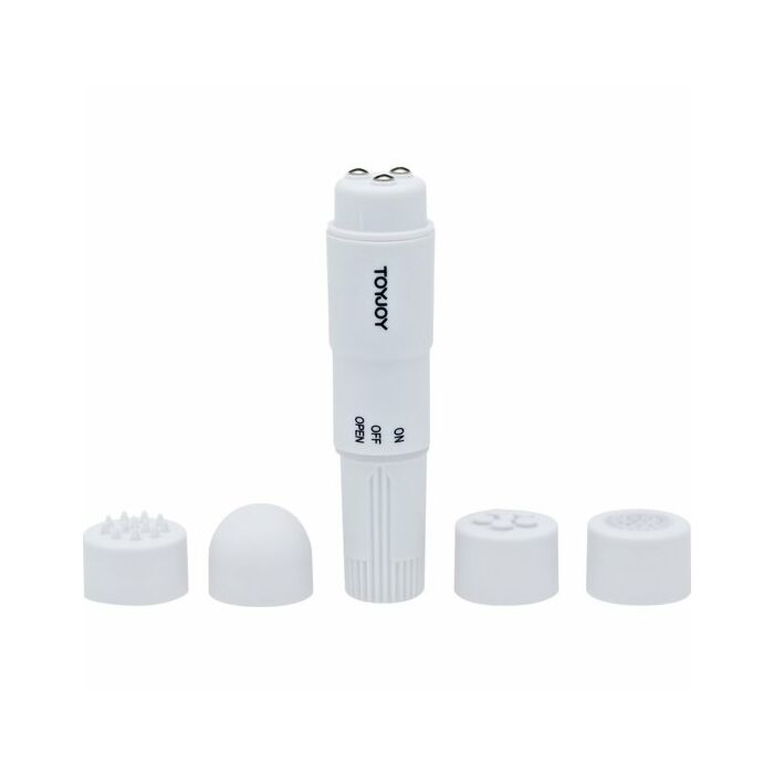 Vibrationsei mit weißen austauschbaren Köpfen