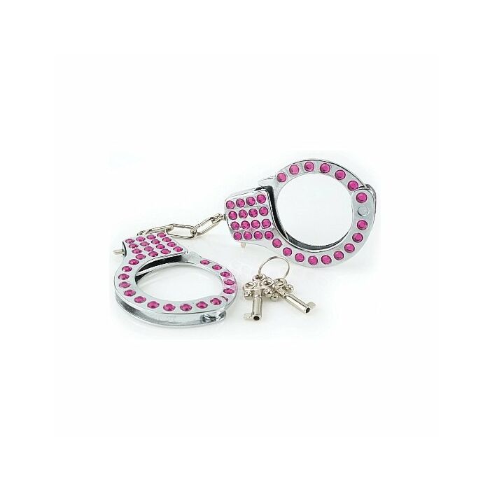 Fetisch Fantasie rosa Strass Handschellen