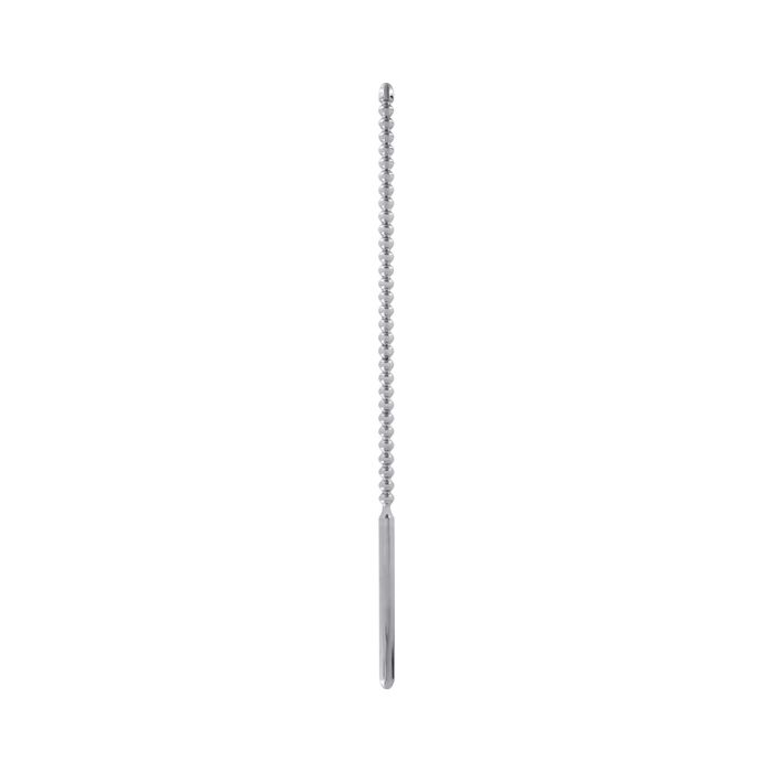 Dip Stick Ribbed Penis Plug - 6 cm - plata