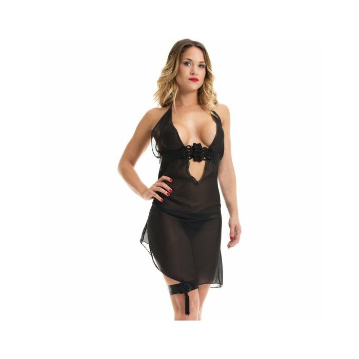 Lippen und Kirsche - schwarz nightie marianna