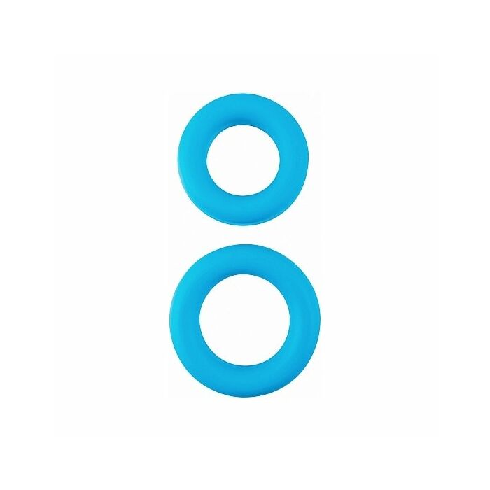 Neon dehnbarer Silikonring blau eingestellt