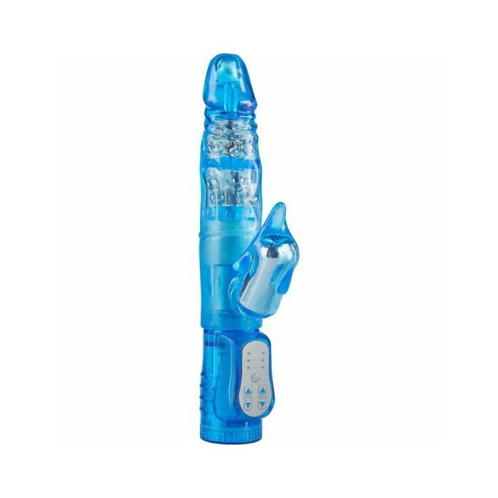 Vibrator mit Klitorisstimulator blau