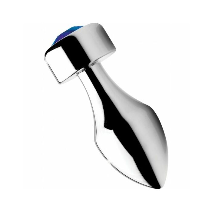 Aluminiumstecker mit blauem Edelstein - klein