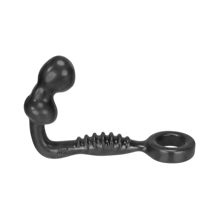 Ripple Asslock Ring mit Stecker - schwarz