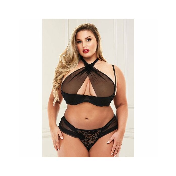 Criss Cross Bikini Set schwarz