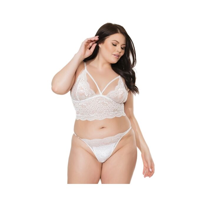 Bralette mit weißen Slips