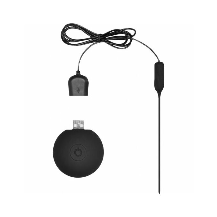 Silikon vibrierender Kugelstopfen extra lang schwarz