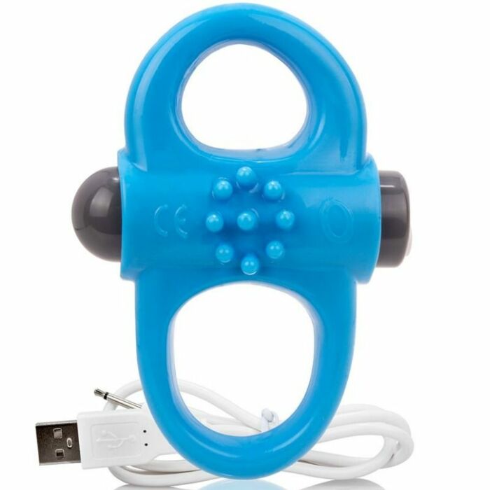 Schreien o wiederaufladbare und vibrierende Ring Yoga blau