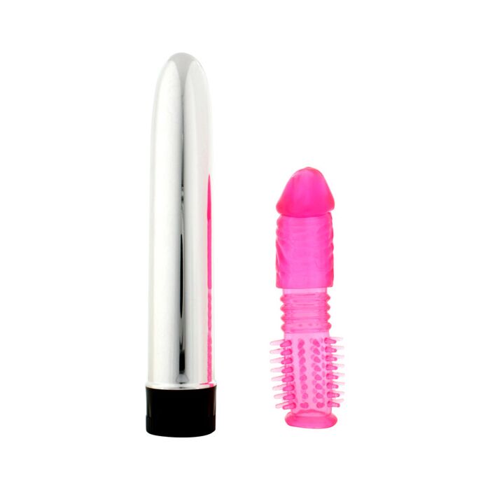 Vibrator-Kit mit Abdeckung - pink