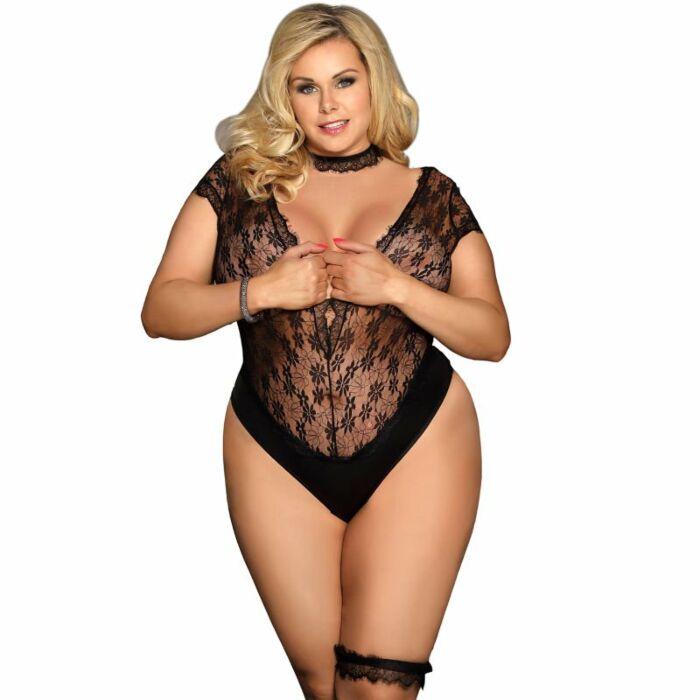 Subblime Queen plus Teddy Strumpfband und Halskette Set