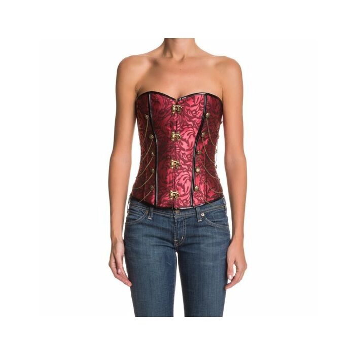 Granatkorsett mit Details