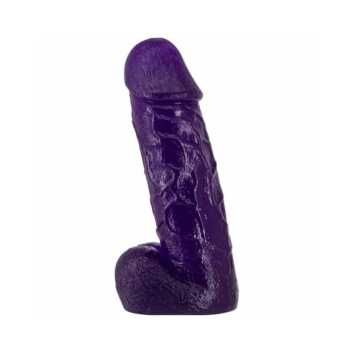 Realistischer Penis mit Hoden - 20cm - lila