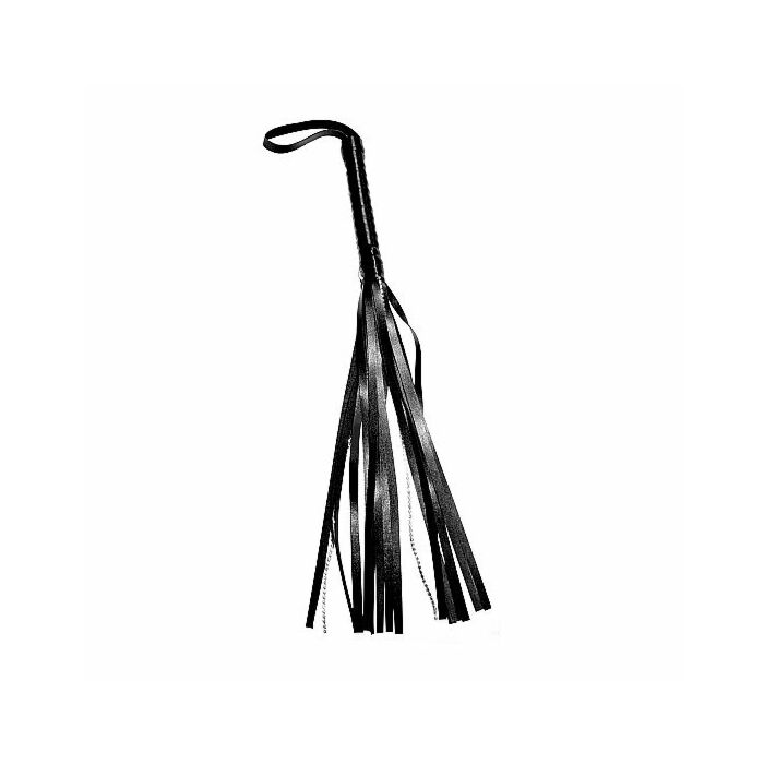 Flogger Peitsche mit Streifen aus Glas