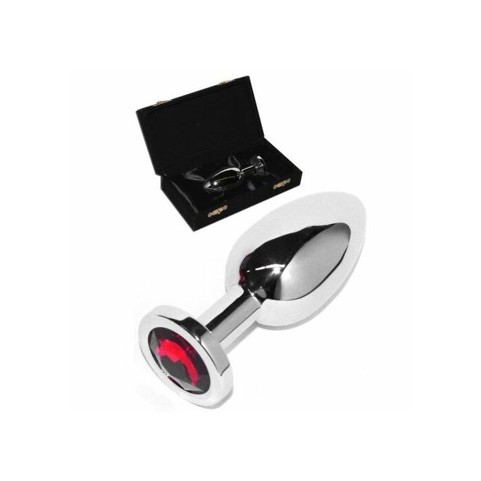 Metalhard Anal Plug Diamantrot klein 5,71 cm