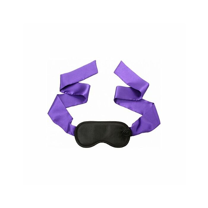 Schwarze Seide stieg Bondage Maske