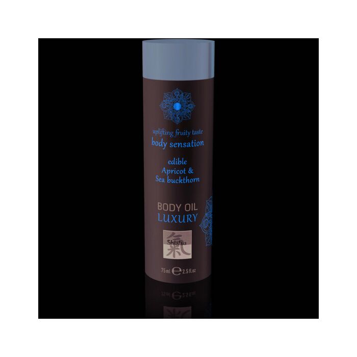 Shiatsu Luxus Körperöl essbar - Aprikose & Sanddorn 75ml