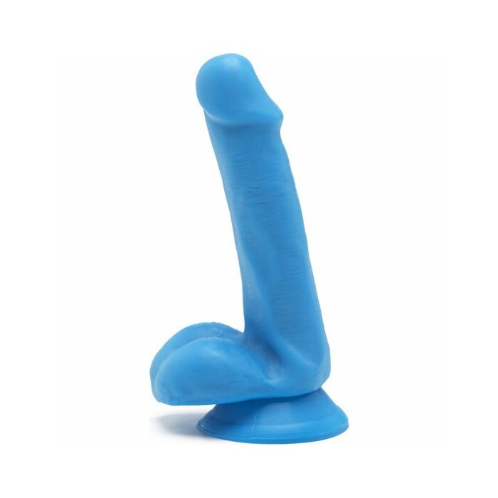 Happy Dicks Dong 6 Zoll mit Bällen - blau