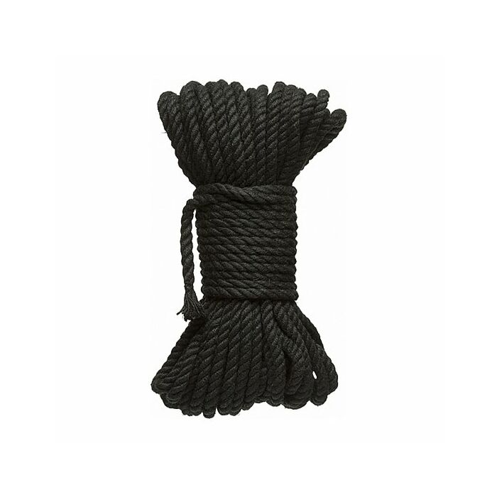 Knick - 6mm Hanf Bondage Seil - 50 ft. Schwarz
