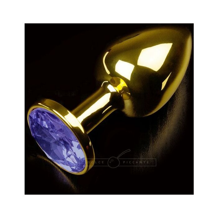 Anal Plug klein Goldschmuck / blau
