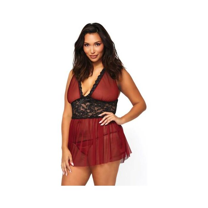 Leg Avenue schiere Halfter Babydoll & String