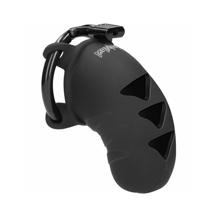 Modell 07 - Keuschheit - 3,1 Zoll - Silikonhahnkäfig - schwarz