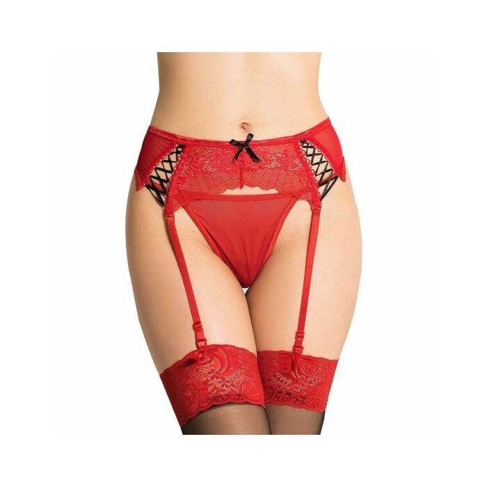 Rote trojanische Strumpfbänder