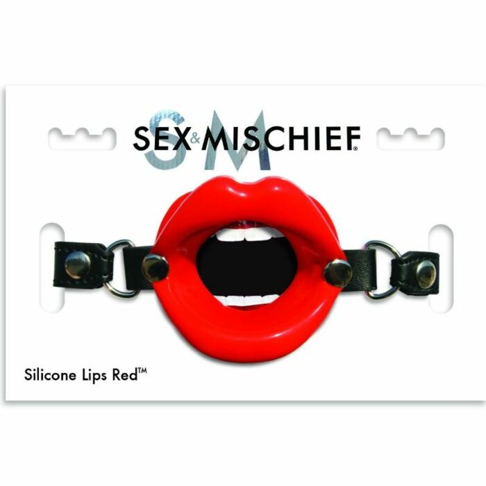 Sex & Unfug Silikon rote Lippen schwarz