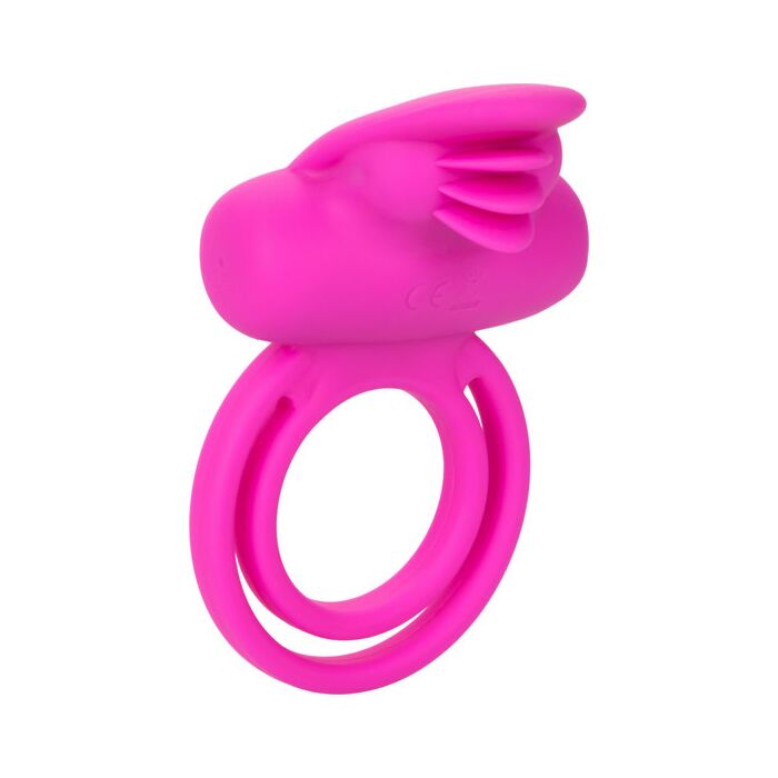 Dual Clit Flicker Enhancer - Silikon-Doppelvibrationsring - Pink
