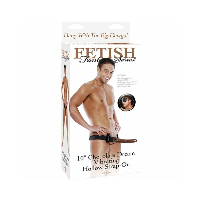 Fetisch Fantasie Schokolade Hohl Einstellbar von 23 cm mit Vibrator