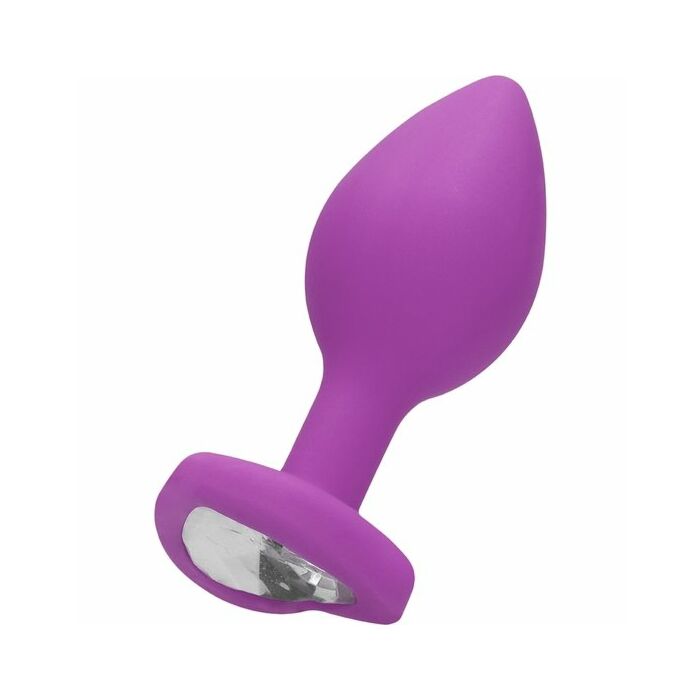 Diamant Herz Butt Plug - normal - lila
