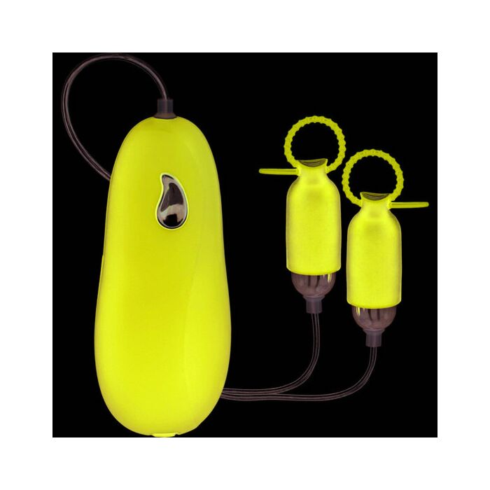 Brustklammern mit lila Vibrator