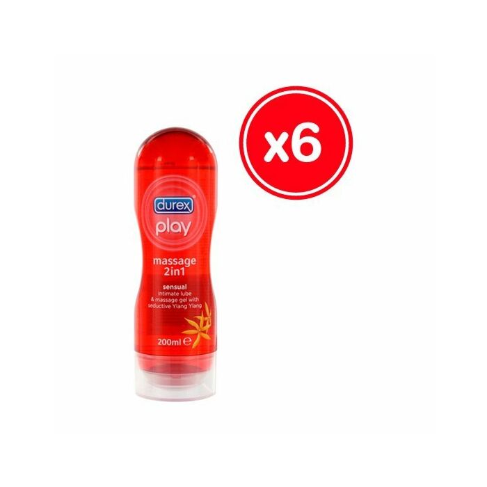 Durex Play Gel 200 ml sinnliche Massage (6 Stück)
