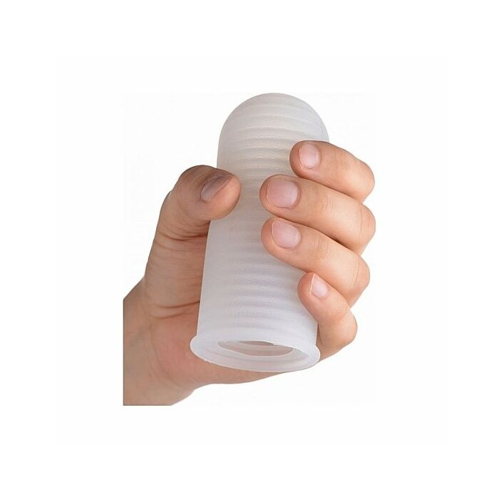 Palm-tec Ultra Grip gerippter Silikon-Masturbator - transparent
