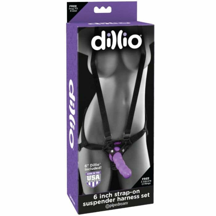 Dillio Riemen am Gurt mit Riemen und Dildo 15 cm
